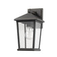 Z-Lite Beacon 7" 1-Light Oil Rubbed Bronze Outdoor Wall Sconce With Clear Beveled Glass Shade