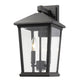 Z-Lite Beacon 8" 2-Light Oil Rubbed Bronze Outdoor Wall Sconce With Clear Beveled Glass Shade