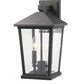 Z-Lite Beacon 8" 2-Light Oil Rubbed Bronze Outdoor Wall Sconce With Clear Beveled Glass Shade