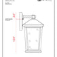 Z-Lite Beacon 8" 2-Light Oil Rubbed Bronze Outdoor Wall Sconce With Clear Beveled Glass Shade