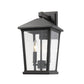 Z-Lite Beacon 8" 2-Light Oil Rubbed Bronze Outdoor Wall Sconce With Clear Beveled Glass Shade