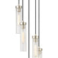 Z-Lite Beau 12" 5-Light Brushed Nickel Steel Clear Glass Shade Chandelier