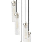 Z-Lite Beau 12" 5-Light Brushed Nickel Steel Clear Glass Shade Chandelier