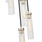 Z-Lite Beau 12" 5-Light Brushed Nickel Steel Clear Glass Shade Chandelier