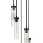 Z-Lite Beau 12" 5-Light Matte Black Steel Clear Glass Shade Chandelier