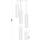 Z-Lite Beau 12" 5-Light Matte Black Steel Clear Glass Shade Chandelier
