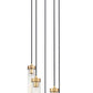 Z-Lite Beau 12" 5-Light Rubbed Brass Steel Clear Glass Shade Chandelier