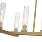 Z-Lite Beau 14" 9-Light Rubbed Brass Island Light With Clear Glass Shade