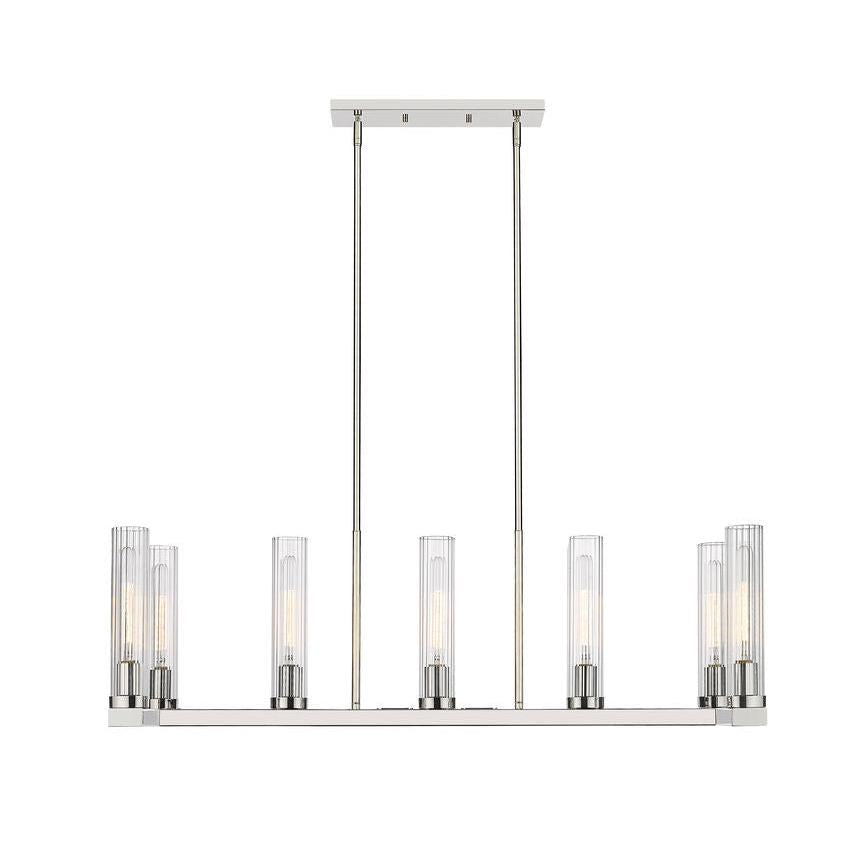 Z-Lite Beau 16" 7-Light Polished Nickel Chandelier With Clear Glass Shade