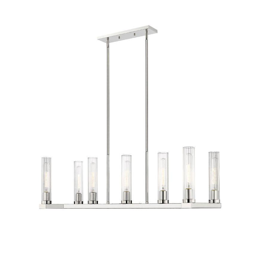 Z-Lite Beau 16" 7-Light Polished Nickel Chandelier With Clear Glass Shade