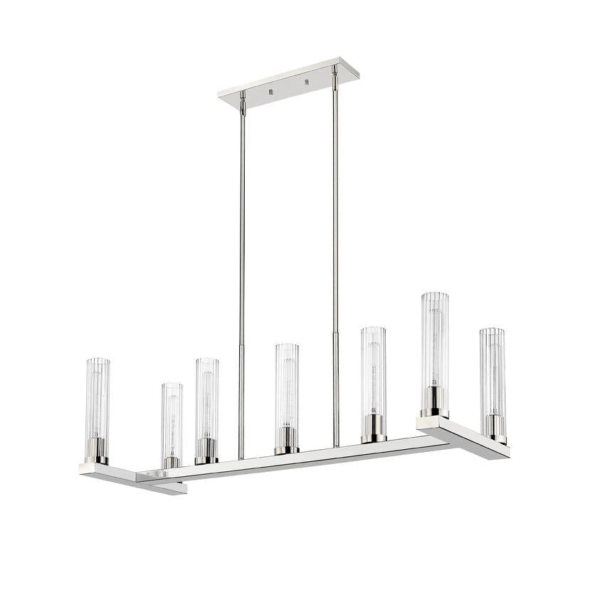 Z-Lite Beau 16" 7-Light Polished Nickel Chandelier With Clear Glass Shade