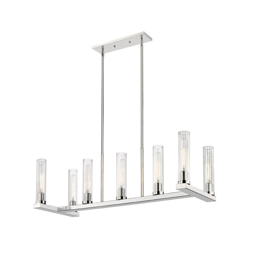 Z-Lite Beau 16" 7-Light Polished Nickel Chandelier With Clear Glass Shade