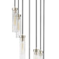 Z-Lite Beau 18" 7-Light Brushed Nickel Steel Clear Glass Shade Chandelier