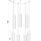 Z-Lite Beau 18" 7-Light Brushed Nickel Steel Clear Glass Shade Chandelier