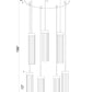 Z-Lite Beau 18" 7-Light Matte Black Steel Clear Glass Shade Chandelier