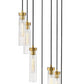 Z-Lite Beau 18" 7-Light Rubbed Brass Steel Clear Glass Shade Chandelier