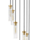 Z-Lite Beau 18" 7-Light Rubbed Brass Steel Clear Glass Shade Chandelier