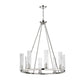 Z-Lite Beau 33" 8-Light Polished Nickel Round Chandelier With Clear Glass Shade