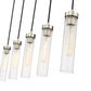 Z-Lite Beau 42" 5-Light Brushed Nickel Steel Clear Glass Shade Linear Chandelier
