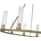 Z-Lite Beau 46" 10-Light Rubbed Brass Round Chandelier With Clear Glass Shade