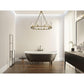Z-Lite Beau 46" 10-Light Rubbed Brass Round Chandelier With Clear Glass Shade