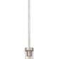 Z-Lite Beau 5" 1-Light Brushed Nickel Clear Glass Shade Pendant Light