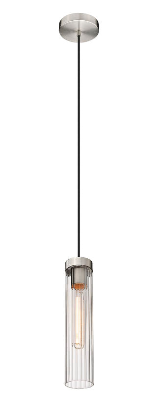 Z-Lite Beau 5" 1-Light Brushed Nickel Pendant Light With Clear Glass Shade