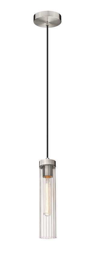 Z-Lite Beau 5" 1-Light Brushed Nickel Pendant Light With Clear Glass Shade
