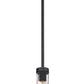 Z-Lite Beau 5" 1-Light Matte Black Clear Glass Shade Pendant Light