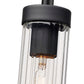 Z-Lite Beau 5" 1-Light Matte Black Clear Glass Shade Pendant Light