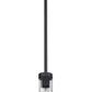 Z-Lite Beau 5" 1-Light Matte Black Clear Glass Shade Pendant Light