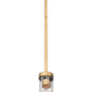 Z-Lite Beau 5" 1-Light Rubbed Brass Clear Glass Shade Pendant Light