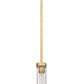 Z-Lite Beau 5" 1-Light Rubbed Brass Clear Glass Shade Pendant Light