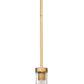 Z-Lite Beau 5" 1-Light Rubbed Brass Clear Glass Shade Pendant Light