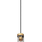 Z-Lite Beau 5" 1-Light Rubbed Brass Pendant Light With Clear Glass Shade