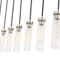 Z-Lite Beau 54" 7-Light Brushed Nickel Steel Clear Glass Shade Linear Chandelier