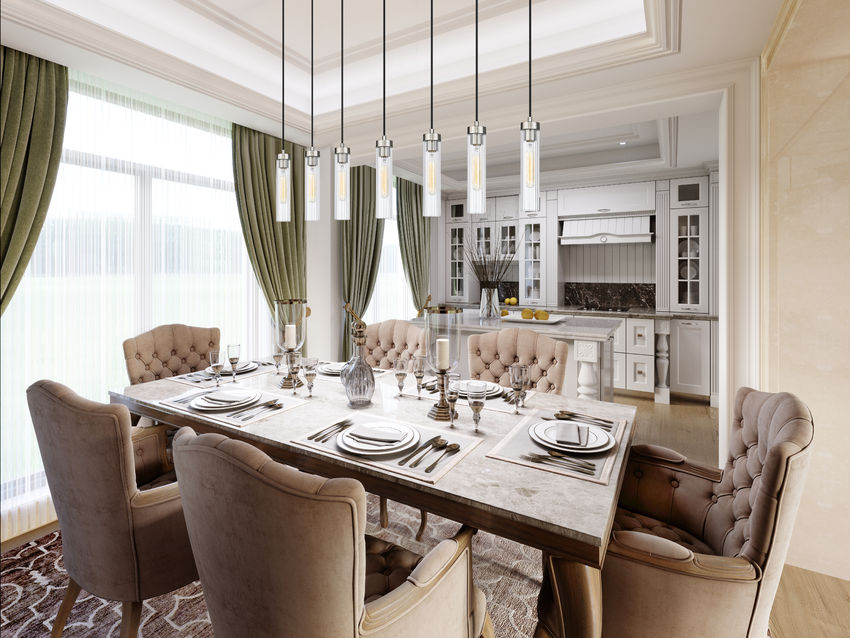 Z-Lite Beau 54" 7-Light Brushed Nickel Steel Clear Glass Shade Linear Chandelier