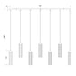Z-Lite Beau 54" 7-Light Matte Black Steel Clear Glass Shade Linear Chandelier