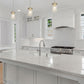 Z-Lite Beckett 6" 1-Light Brushed Nickel Mini Pendant Light With Clear Seedy Glass Shade