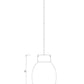 Z-Lite Bella 12" 1-Light Matte Black and Brushed Nickel Mini Pendant Light With Clear Glass Shade