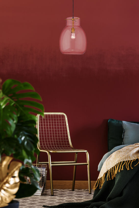 Z-Lite Bella 12" 1-Light Matte Black and Olde Brass Pendant Light With Clear Glass Shade