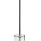 Z-Lite Bella 8" W x 11" H 1-Light Matte Black and Brushed Nickel Mini Pendant Light With Clear Glass Shade