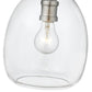Z-Lite Bella 8" W x 11" H 1-Light Matte Black and Brushed Nickel Mini Pendant Light With Clear Glass Shade