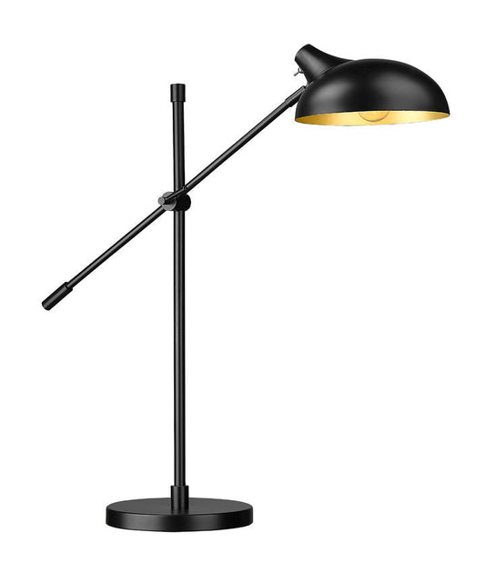 Z-Lite Bellamy 10" 1-Light Matte Black and Gold Table Lamp