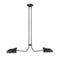 Z-Lite Bellamy 10" 2-Light Matte Black Island Light With Matte Black Outer and Gold Inner Shade