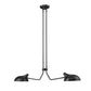Z-Lite Bellamy 10" 2-Light Matte Black Island Light With Matte Black Outer and Gold Inner Shade