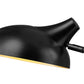 Z-Lite Bellamy 10" 2-Light Matte Black Island Light With Matte Black Outer and Gold Inner Shade