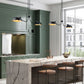 Z-Lite Bellamy 10" 2-Light Matte Black Island Light With Matte Black Outer and Gold Inner Shade