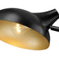 Z-Lite Bellamy 46" 3-Light Matte Black Pendant Light With Matte Black and Gold Shade