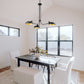 Z-Lite Bellamy 46" 3-Light Matte Black Pendant Light With Matte Black and Gold Shade